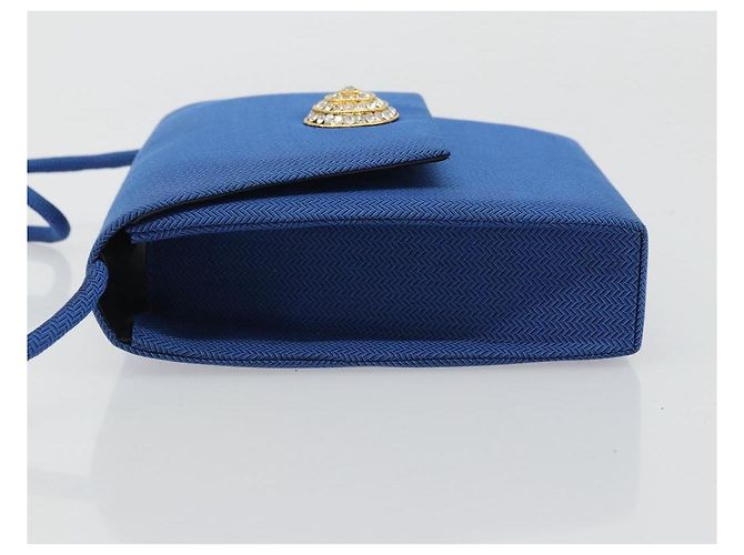 SAINT LAURENT Shoulder Bag Satin Blue Gold - vista 5