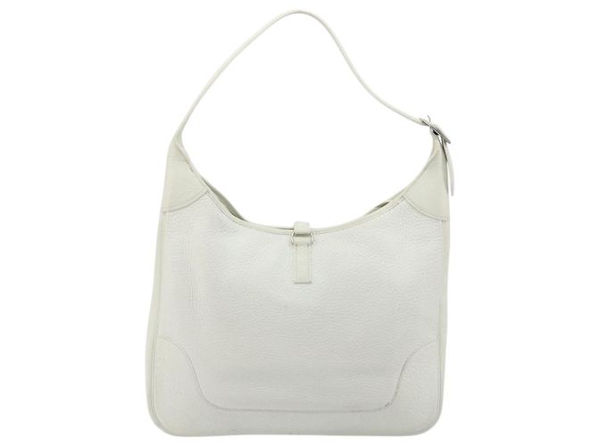 Hermès HERMES Trim 35 Shoulder Bag Togo leather White Silver - vista 3