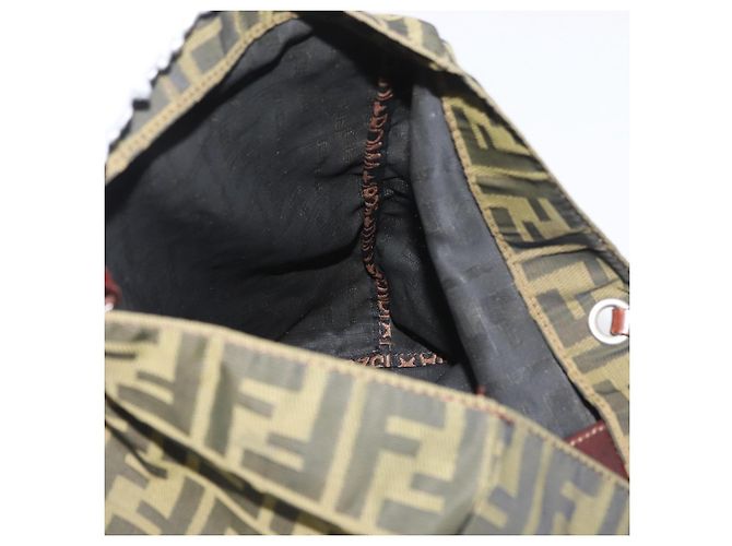 FENDI Zucca Canvas Hand Bag Brown Black - vista 17