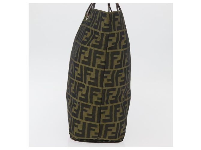 FENDI Zucca Canvas Hand Bag Brown Black - vista 4