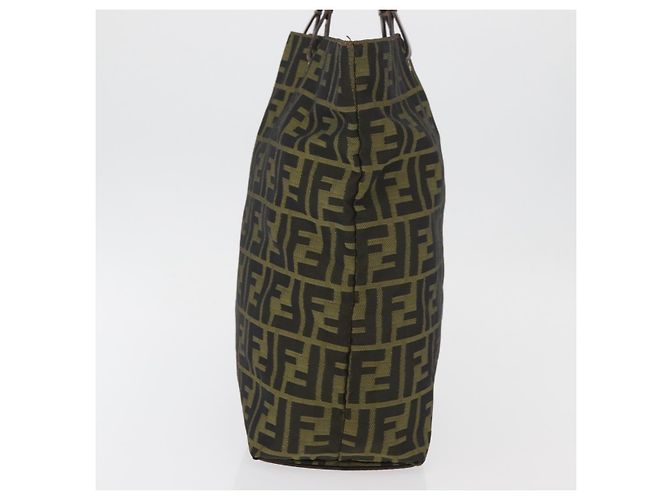 FENDI Zucca Canvas Hand Bag Brown Black - vista 5