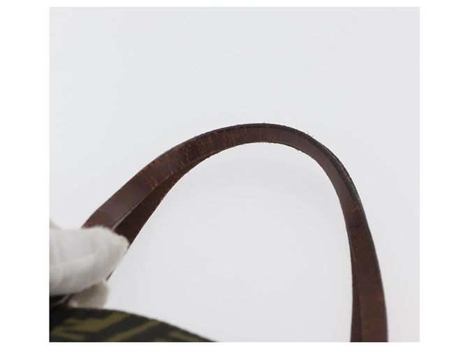 FENDI Zucca Canvas Hand Bag Brown Black - vista 8