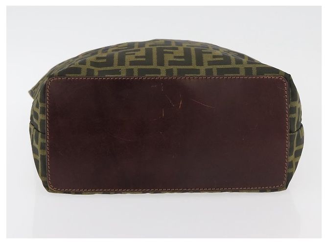 FENDI Zucca Canvas Hand Bag Brown Black - vista 9