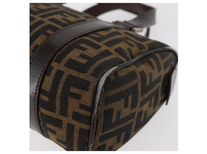 FENDI Zucca Canvas Handtasche Schwarz Braun - Ansicht 11