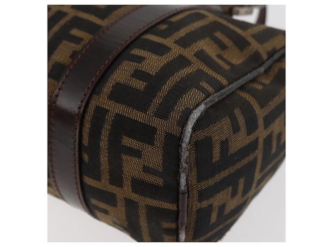 FENDI Zucca Canvas Handtasche Schwarz Braun - Ansicht 13