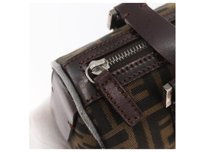 FENDI Zucca Canvas Handtasche Schwarz Braun - Ansicht 14