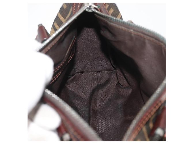 FENDI Zucca Canvas Handtasche Schwarz Braun - Ansicht 17
