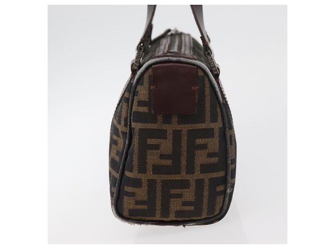 FENDI Zucca Canvas Handtasche Schwarz Braun - Ansicht 4