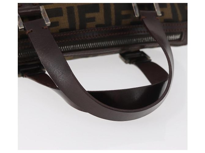 FENDI Zucca Canvas Handtasche Schwarz Braun - Ansicht 7