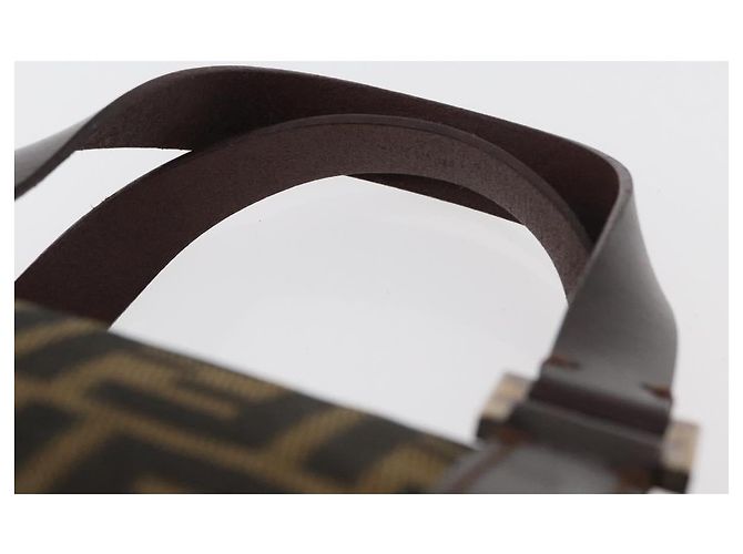 FENDI Zucca Canvas Handtasche Schwarz Braun - Ansicht 8