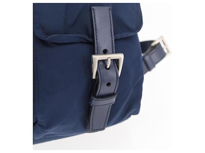 PRADA Mochila Nylon Navy Silver - vista 21