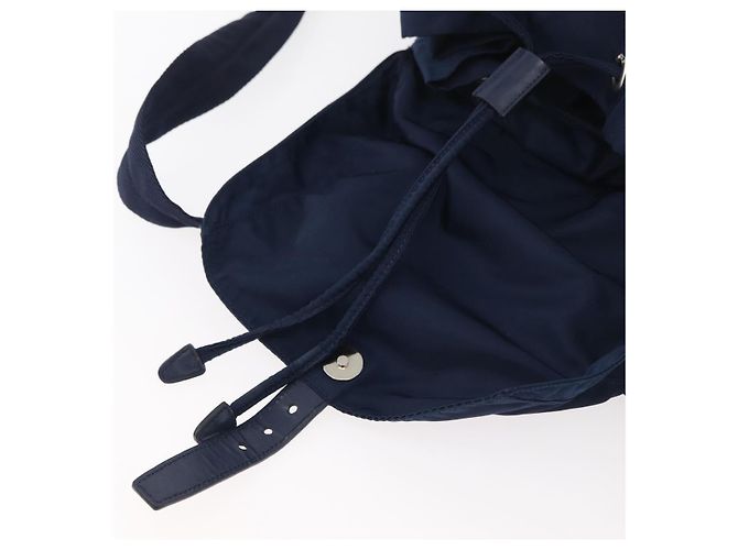 PRADA Mochila Nylon Navy Silver - vista 22