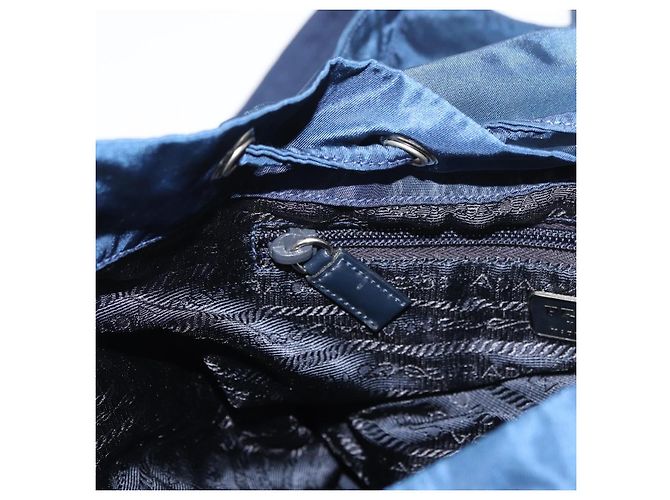 PRADA Mochila Nylon Navy Silver - vista 27