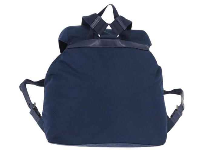 PRADA Mochila Nylon Navy Silver - vista 3