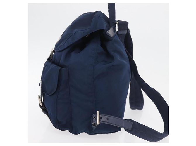PRADA Mochila Nylon Navy Silver - vista 4