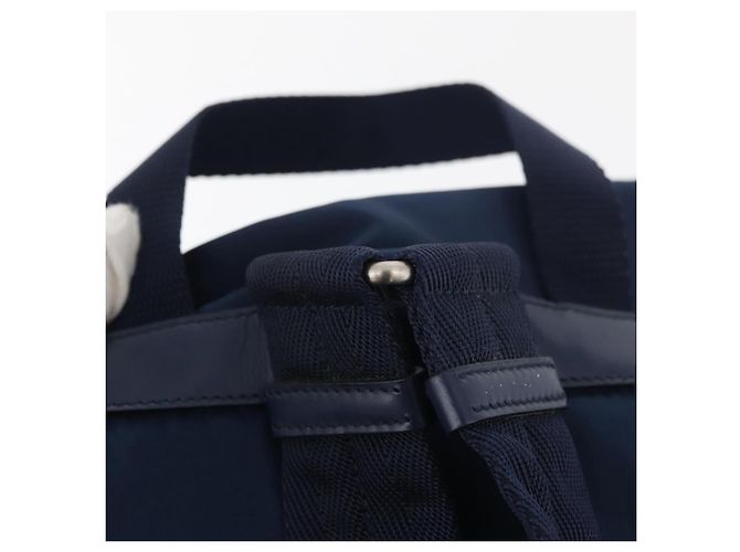 PRADA Mochila Nylon Navy Silver - vista 9