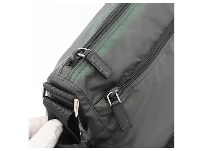 PRADA Shoulder Bag Nylon Green Silver - vista 10