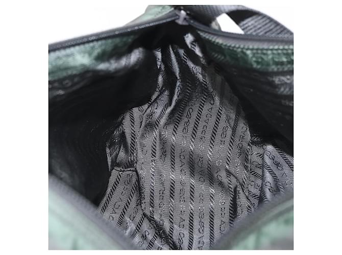 PRADA Shoulder Bag Nylon Green Silver - vista 19