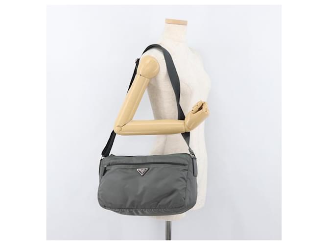 PRADA Shoulder Bag Nylon Green Silver - vista 24