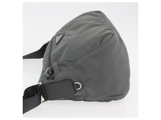 PRADA Shoulder Bag Nylon Green Silver - vista 4
