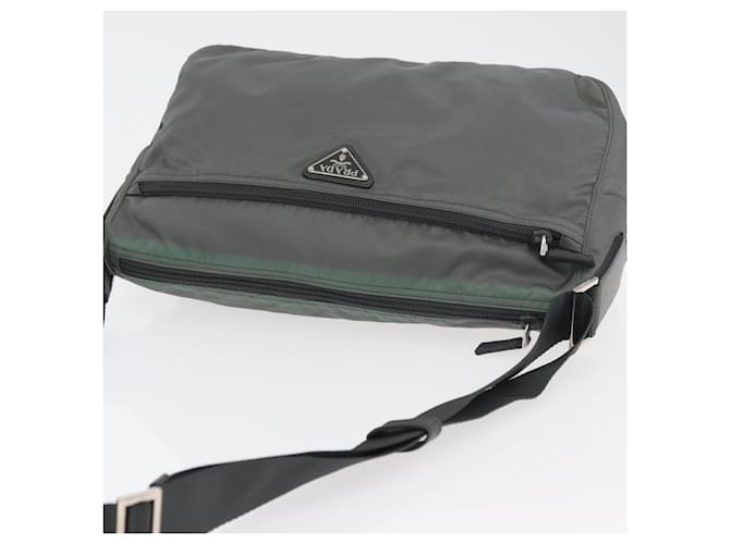 PRADA Shoulder Bag Nylon Green Silver - vista 6