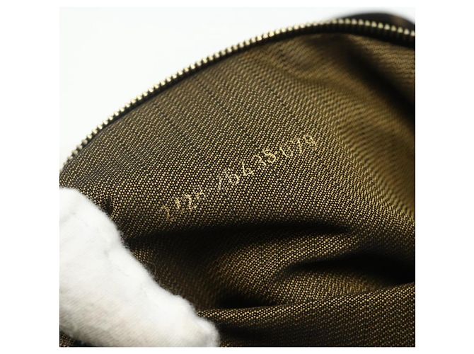 FENDI Zucca Canvas Shoulder Bag Brown Black - vista 12