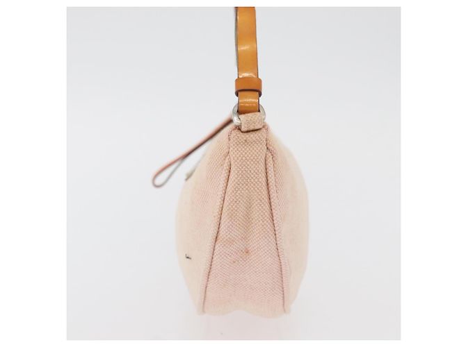 PRADA Accessory Pouch Canvas Pink Silver - vista 3