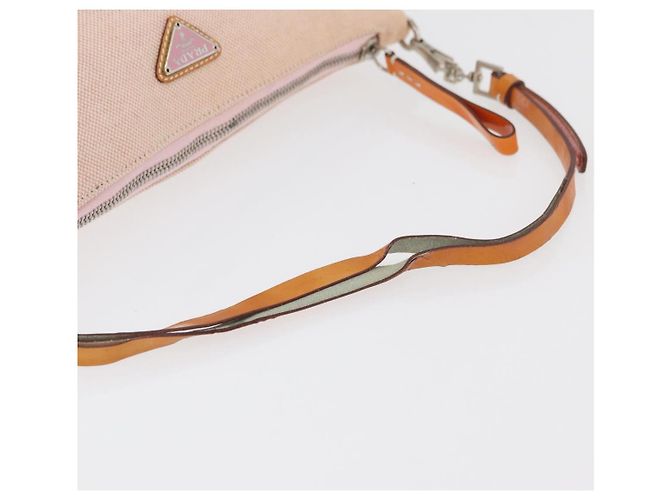 PRADA Accessory Pouch Canvas Pink Silver - vista 7