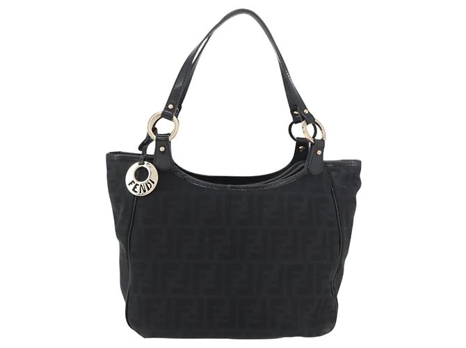 FENDI Zucca Canvas Tote Bag Gold Black - vista 2