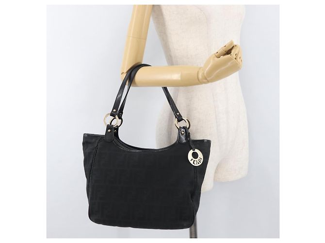 FENDI Zucca Canvas Tote Bag Gold Black - vista 23