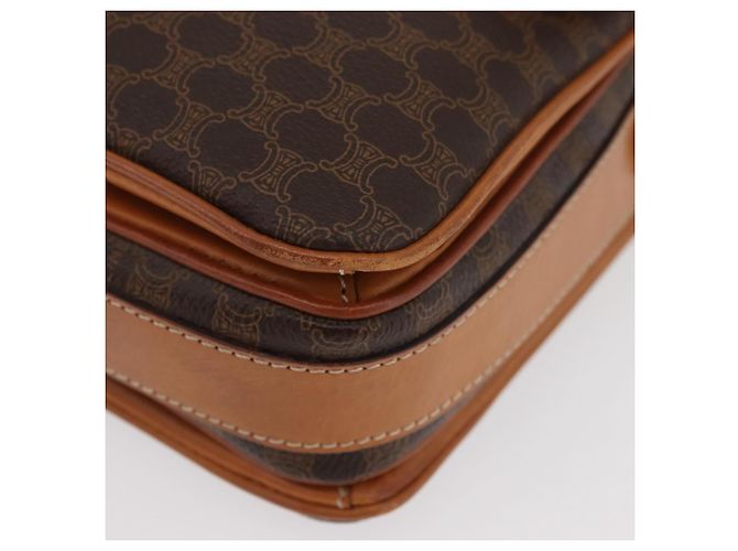 Céline CELINE Sac à épaule en toile Macadam PVC Cuir Marron Or - vue 14
