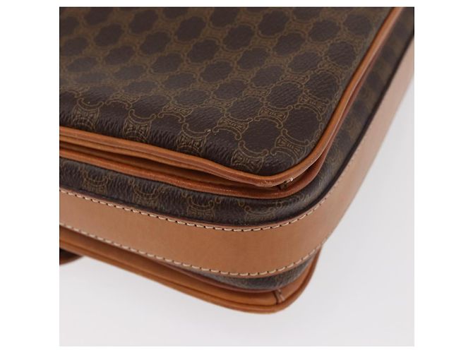 Céline CELINE Sac à épaule en toile Macadam PVC Cuir Marron Or - vue 15
