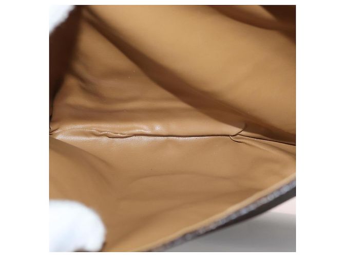 Céline CELINE Sac à épaule en toile Macadam PVC Cuir Marron Or - vue 22