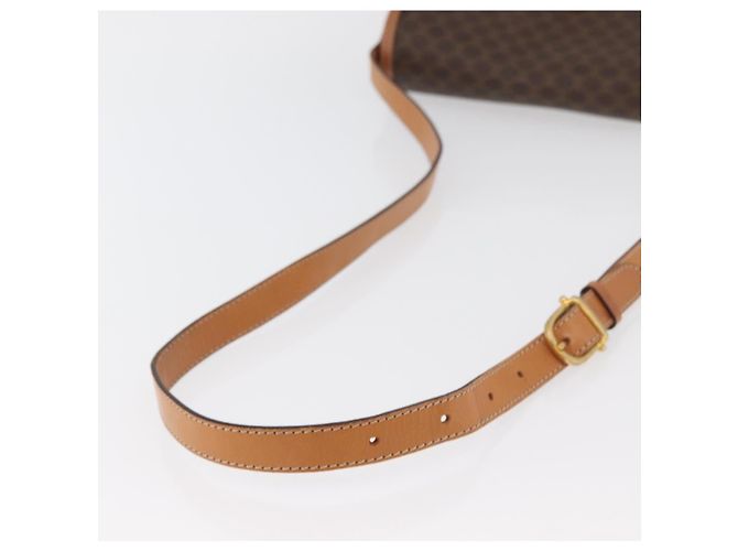 Céline CELINE Sac à épaule en toile Macadam PVC Cuir Marron Or - vue 7