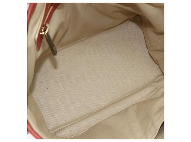 Chloé Chloe Ellen Hand Bag Leather Red Gold - vista 11