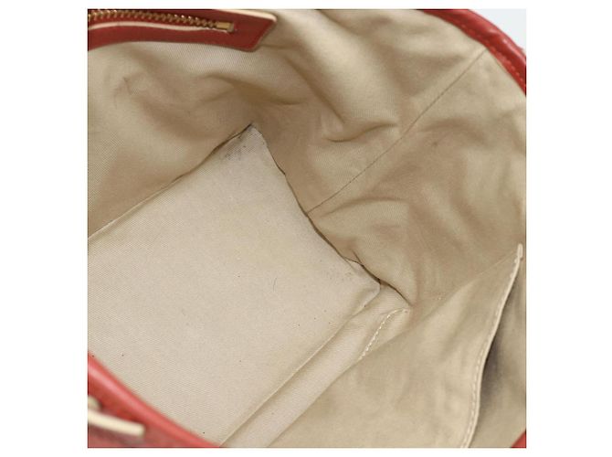 Chloé Chloe Ellen Hand Bag Leather Red Gold - vista 18