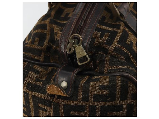 FENDI Zucca Canvas Hand Bag Black Brown - vista 10