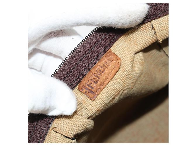 FENDI Zucca Canvas Hand Bag Black Brown - vista 12