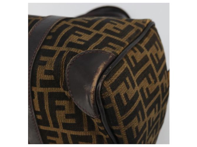 FENDI Zucca Canvas Hand Bag Black Brown - vista 15