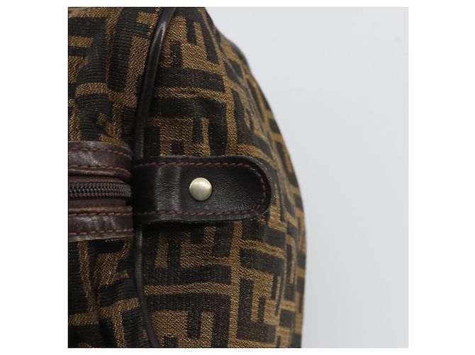 FENDI Zucca Canvas Hand Bag Black Brown - vista 17