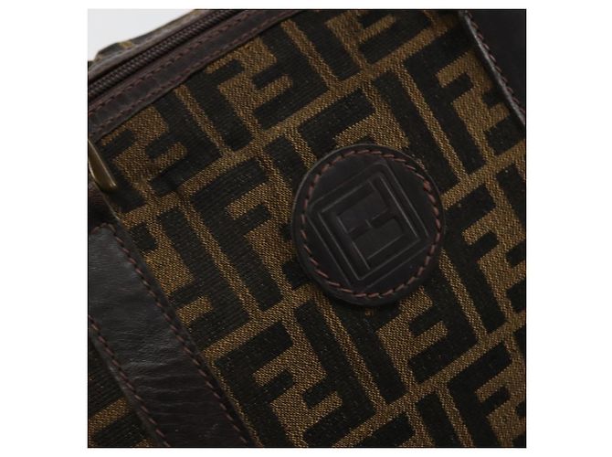 FENDI Zucca Canvas Hand Bag Black Brown - vista 18
