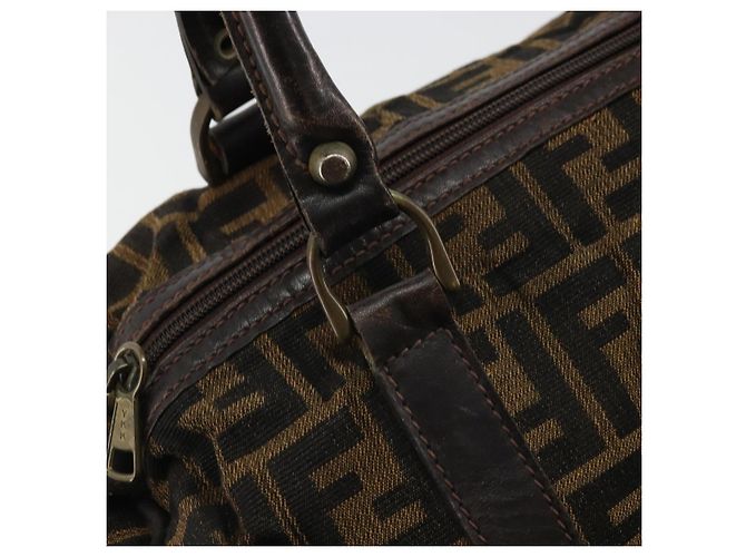 FENDI Zucca Canvas Hand Bag Black Brown - vista 19