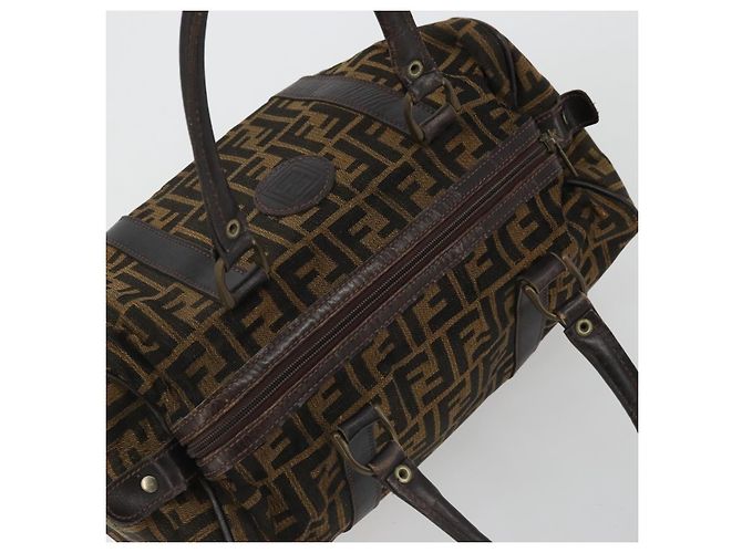 FENDI Zucca Canvas Hand Bag Black Brown - vista 6