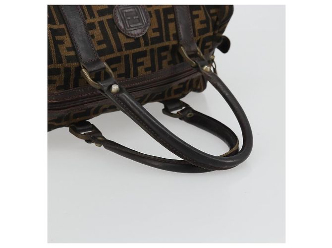 FENDI Zucca Canvas Hand Bag Black Brown - vista 7