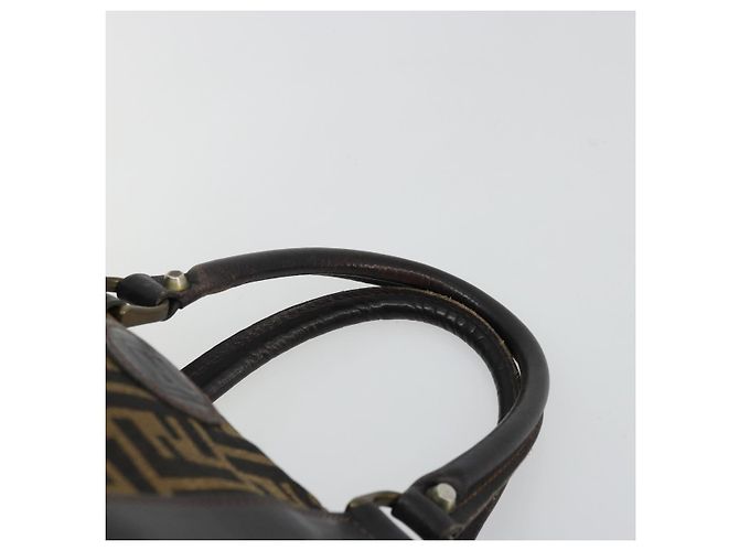 FENDI Zucca Canvas Hand Bag Black Brown - vista 8