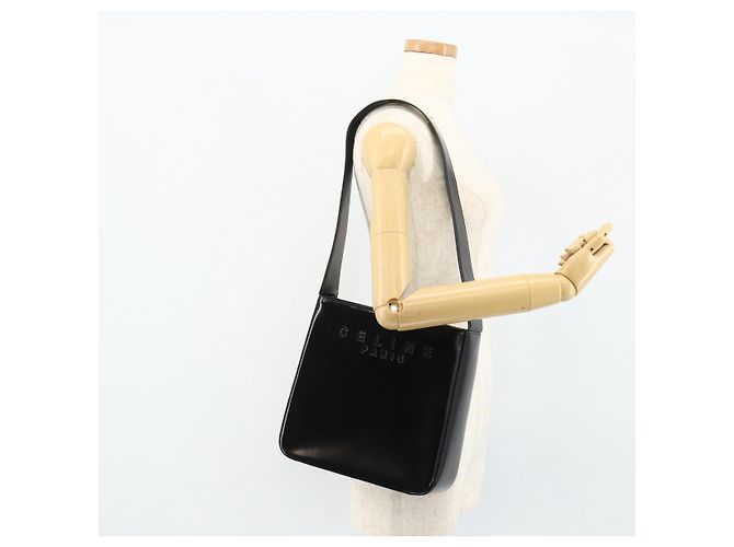 Céline CELINE Shoulder Bag Patent leather Black Gold - vista 25