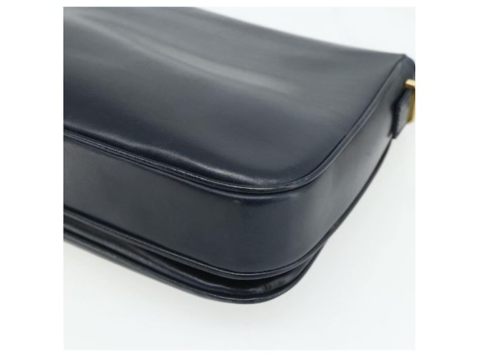 GUCCI Shoulder Bag Leather Navy Gold - vista 12