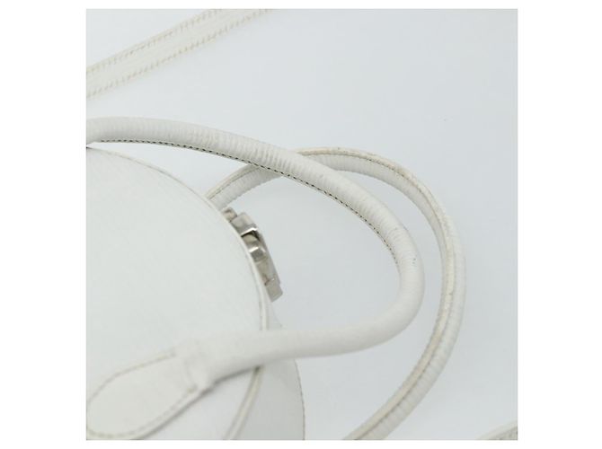 FENDI Top Handle Hand Bag Leather 2way White Silver - vista 8