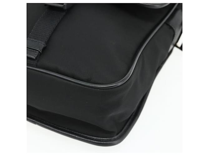 PRADA Shoulder Bag Nylon Leather Black Silver - vista 10