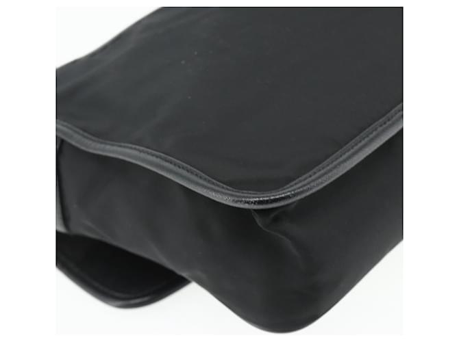 PRADA Shoulder Bag Nylon Leather Black Silver - vista 13